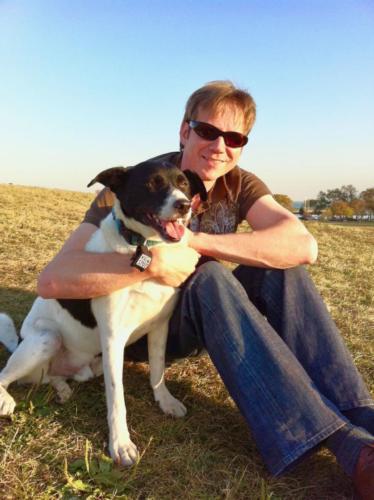 Thomas hugging Benny at Montrose Harbour Hill